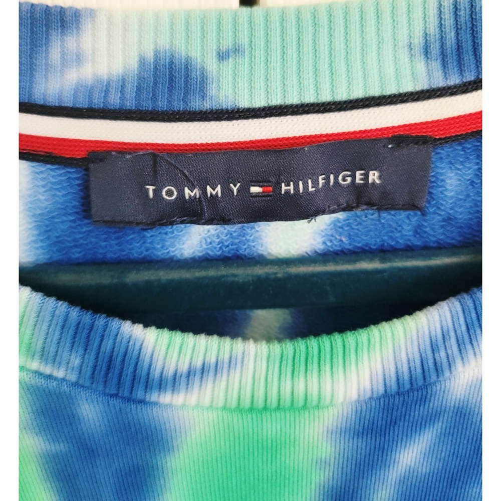 Tommy Hilfiger L Tie Dye Sweatshirt‎ Dress Long Sleeve Casual Comfy Cotton Large - Picture 6 of 12